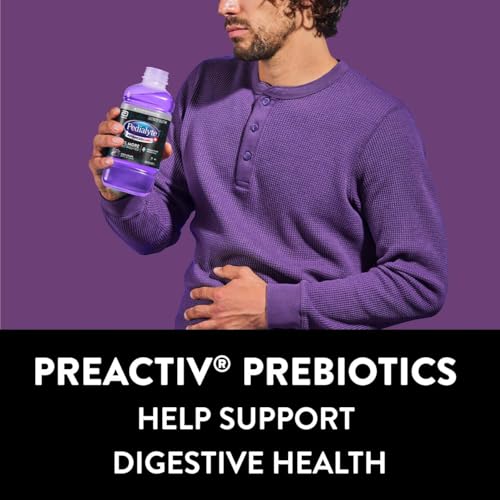 Pedialyte AdvancedCare Plus Electrolyte Hydration Drink, Has 33% More Electrolytes and Has PreActiv Prebiotics, Iced Grap...