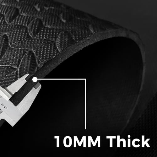 4x6ft Gym Floor Mat 10mm Thick - Large TPE/NPE Foam Workout Mat for Home Gym, Garage Floor, Yoga & Exercise - Non-Slip Ec...