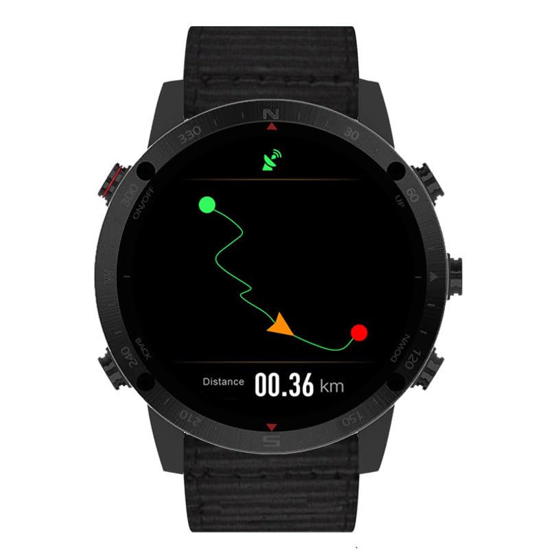 SUNROAD G5 Pro GPS Sports Watch AMOLED Health and Fitness Tracker Running Swimming Climbing Hiking Route Navigation Men Wr...