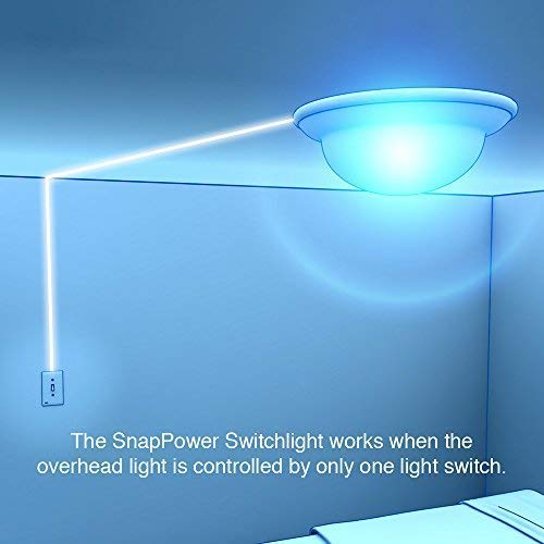 SnapPower Single SwitchLight LED Night Light - Auto On/Off Sensor - Toggle Size - Ivory