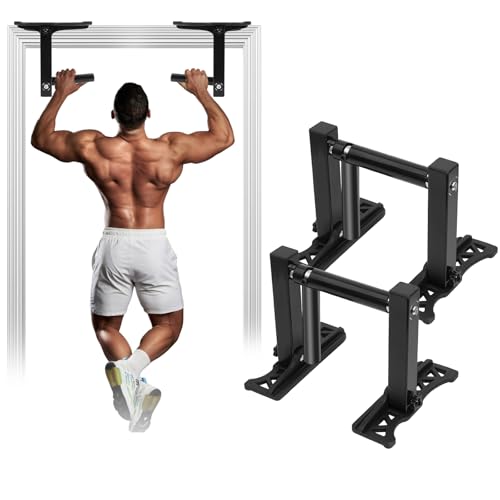 Upgrade Pull Up Bar for Doorway - Portable Strength Training Pull Up Bar Handles, Multi-functional Home Gym Fitness Equipment