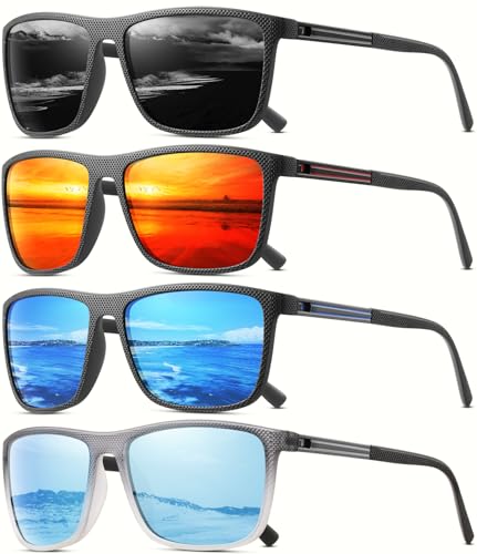 Polarized Sunglasses for Men Classic Lightweight Driving Fishing Golf Sun Glasses UV Protection Goggles