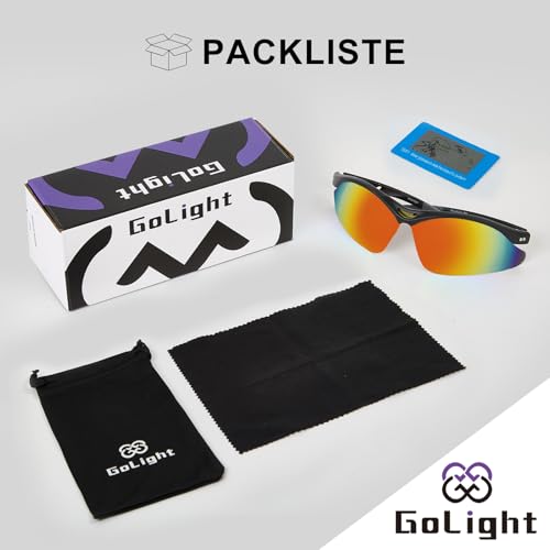 GoLight Polarized Sports Sunglasses for Men & Women – UV400 Protection, Anti-Glare for Running, Fisfing, Cycling, Driving