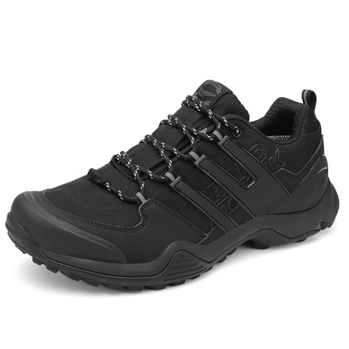 Grand Attack Men's Waterproof Hiking Shoes Trekking Backpacking Non Slip Work Shoes Comfortable Trail-Running Travel Sneakers