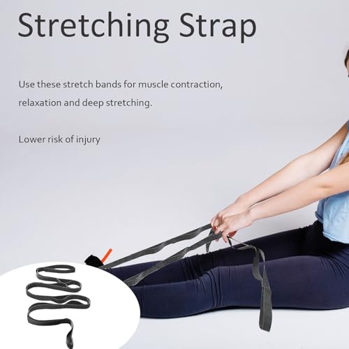 1 Pcs Stretching Strap with Loops for Physical Therapy, Stretch Bands for Exercise Yoga Strap for Women Men