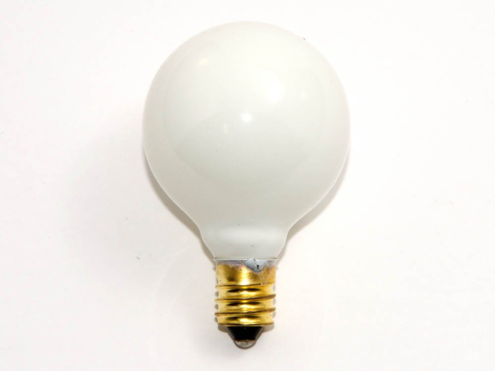 Bulbrite Incandescent G12 Light Bulb, 10W, White, Candelabra Screw Base (E12), Copper Material
