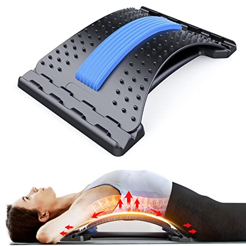 MINOLL Back Stretcher for Lower Back Pain Relief, Multiple Level Adjustable Arch Lumbar Back Cracker Board, Back Cracking ...