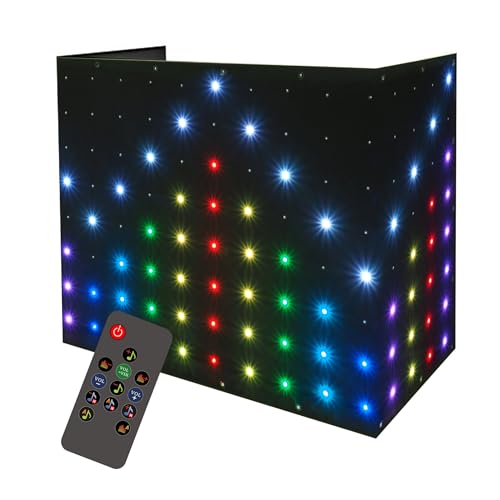 DJ Stage Light Pro 3.3x6.9ft LED Motion Drape Facade - Sound-Activated Rhythm Lights with Remote, 80+ Music Programs & 70 ...