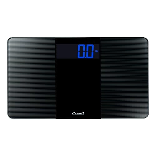 Escali Extra Wide Digital Bathroom Scale for Body Weight with Wide Platform for Natural Stance and Stability, High Capacit...
