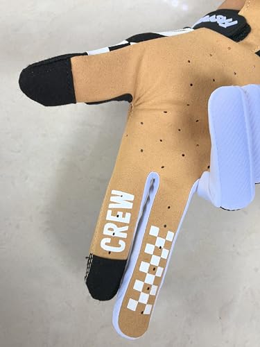 EXCEREY Square Grid MTB Cool Motorcycle Bicycle Full Finger Off-Road Racing Gloves Outdoor Sports for Men Women & Mountain...