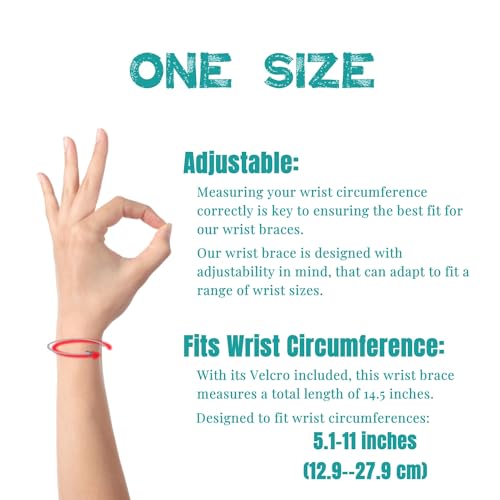 Imentha 2 Pack Wrist Braces - Wrist Wraps for Carpal Tunnel, Arthritis, and Tendinitis Pain Relief - Fits Both Right and L...