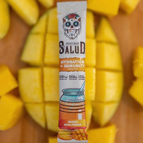 Salud 2-in-1 Hydration Packets + Immunity Electrolytes Powder, Mango - Agua Fresca Drink Mix, Elderberry, Dairy & Soy Fre...
