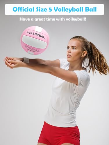 Stavanicen Volleyball Official Size 5 for Indoor Outdoor, Soft Touch Volleyballs for Adults Beach Pool Game Gym Training P...
