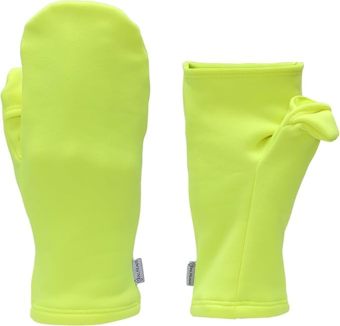 TrailHeads Women’s Fingerless Mittens - Lightweight Convertible Running Mitten