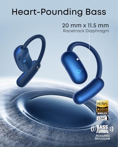 soundcore AeroFit 2 by Anker, Open-Ear Headphones, Real-Time Translation Earbuds, 4 Adjustable Positions for Every Ear Siz...