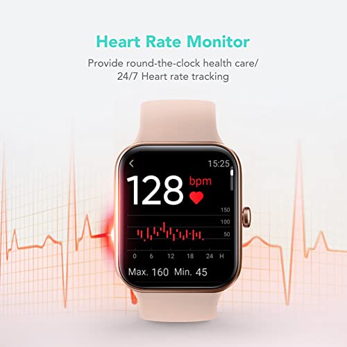 SKG Smart Watch for Women, Fitness Tracker with 5ATM Swimming Waterproof, Sleep Monitor, 1.7'' Touch Screen Smartwatch Fit...