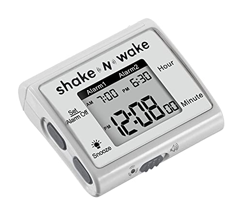 Tech Tools Vibrating Alarm Clock - Shake N Wake - Silent Alarm Wristband Watch - with Dual Alarms
