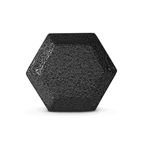 Cap Barbell Black Cast Iron Hex Dumbbell | 5-120 LBs | Single or Pair