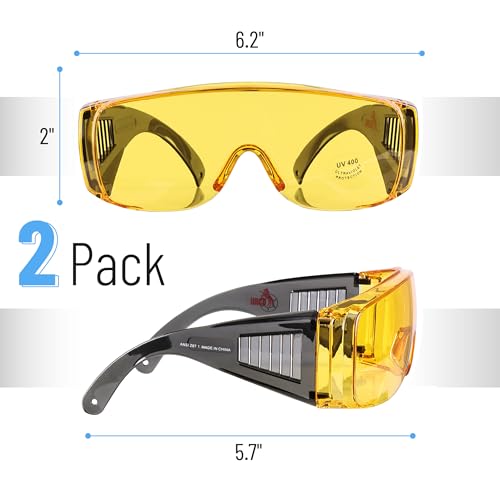 UNCO- Safety Goggles Over Glasses, Protective Goggles, Anti Fog, Work, Safety Glasses Over