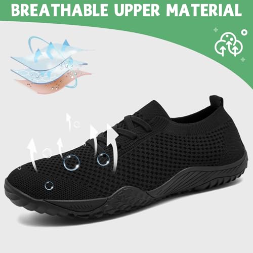 Women Barefoot Shoes Tennis Running Slip on Sneakers Breathable Gym Walking Minimalist Cross-Trainer Ladies Slipper