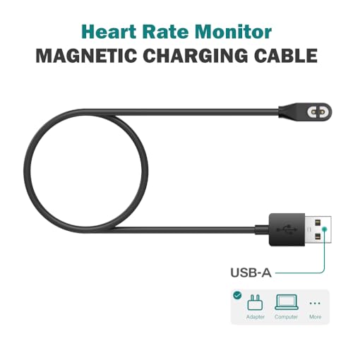 TUSITA Magnetic Charger Cable Compatible with Wahoo TRACKR Heart Rate Monitor - 1M