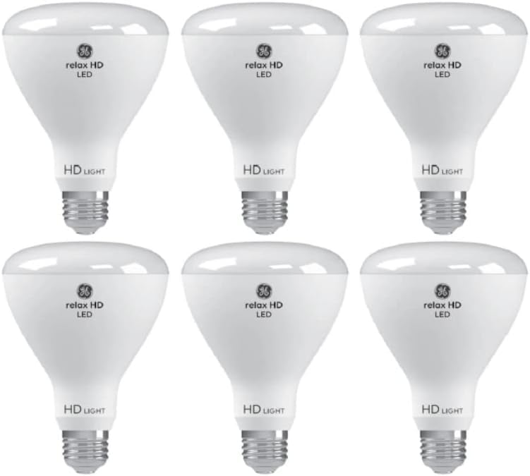 GE Relax 6-Pack 65 W Equivalent Dimmable Soft White Br30 LED Light Fixture Light Bulb