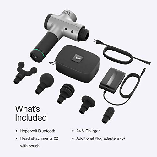 Hypervolt Bluetooth, Featuring Quiet Glide Technology - Handheld Percussion Massage Gun | 3 Speeds, 5 Interchangeable Head...