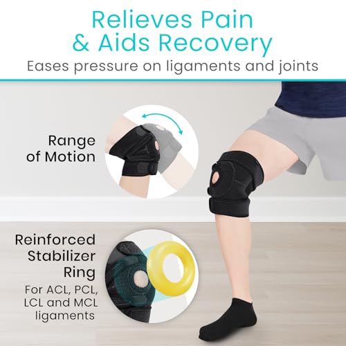 Vive Knee Brace for Meniscus Tear - ACL & Patella Support Knee Brace for Men, Women - Adjustable Compression for Arthritis...