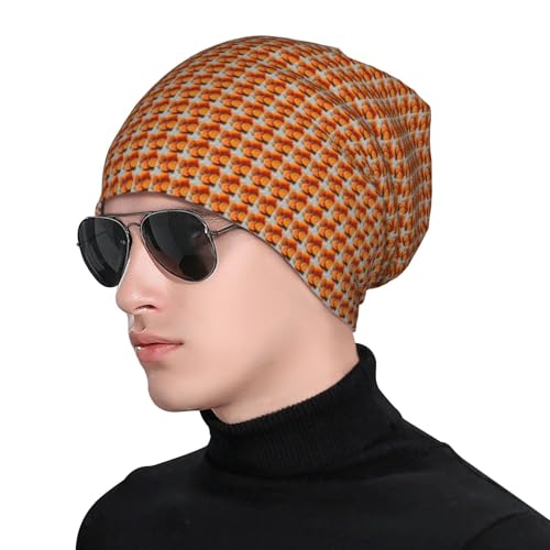 sackhg Fresh Orange Fruit Print Winter Beanie Hat Men Women Soft Lightweight Thermal Cap for Outdoor Skiing Wear