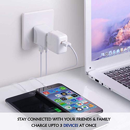 Ceptics Complete European Set Travel Adapter Plug By Ceptics With Dual Usb - Type G, E/F, C - London - Usa Input - Light Weight