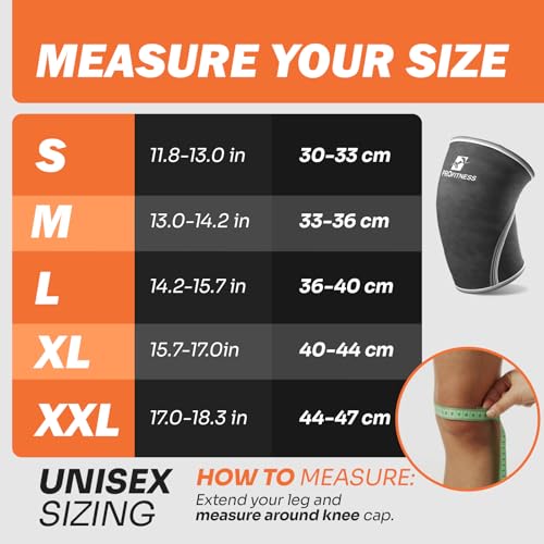 ProFitness Knee Sleeves Weightlifting Men & Women - 7mm Thick Premium Neoprene Weight Lifting Knee Sleeve for Women & Men ...