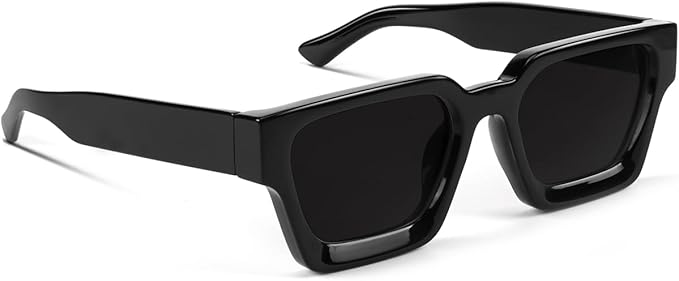GFUIARA Trendy Square Sunglasses for Men Women Fashion Thick Rectangle Sun Glasses UV Protection Shades Designer Style