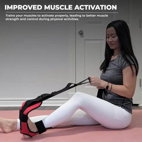 Yaghzu Foot and Calf Stretcher - Stretching Strap for Plantar Fasciitis, Achilles Tendonitis, Heel Spurs, Foot Drop, & Ham...