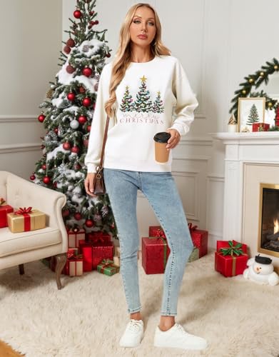Drvitor Womens USA Sweatshirt, Long Sleeve Crewneck Pullover with American Flag & Stripes Star Print - Casual Top