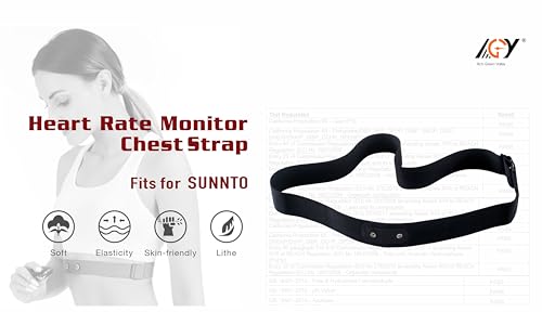 Rich Green Valley Compatible with SUUNTO Smart Heart Rate Belt Soft Adjustable Heart Rate Monitor Replacement Chest Strap