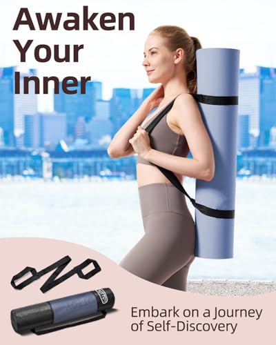 YOTTOY Yoga Mat, 72"x 32"x1/3" Extra Wide Non-Slip Exercise Fitness Yoga Mats,Eco-Friendly TPE Exercise Mats for Women Men...