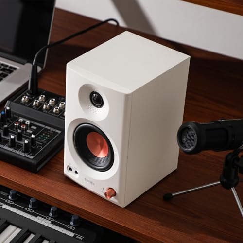 Edifier MR3 Powered Studio Monitor Speakers, Hi-Res Audio Certified Bluetooth V5.4 Active Bookshelf Loudspeakers, 2.0 Comp...