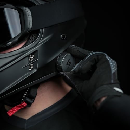 Syphon SoundPro: Ultra-Thin 9.6mm Bluetooth Moto Headphones - Glove-Friendly Controls, Massive Sound, IP55 Waterproof, Bui...