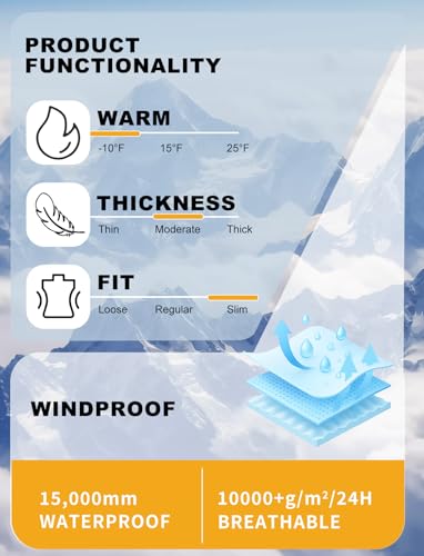 GSOU SNOW Womens Ski Pants Slim Fit Waterproof Insulated Snow Pants Flared Winter Outdoor Hiking Warm