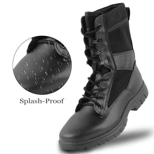 LUDEY Tactical Boots for Men Anti-Slip Comfortable Breathable Military Duty Combat Police Women’s Boots for Outdoor Trekki...