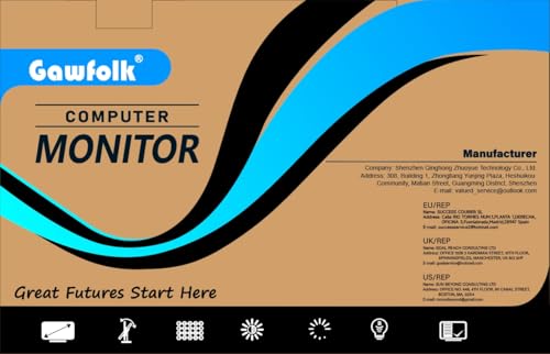 Gawfolk 34 Inch Ultrawide Curved Gaming Monitor, 1500R PC Screen UWQHD 3440x1440, 165hz Curved Computer Screen with FreeSync-Black
