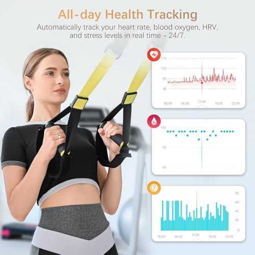 Fit Ring, Smart Health Rings for Women Men with Heart Rate,Blood Oxygen,HRV,Stress Level, Sleep Monitor, Step Tracker, No ...