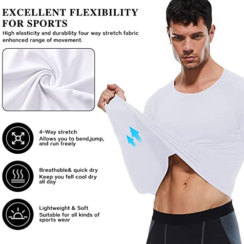 SPVISE 1 or 3 Pack Men's Compression Shirts Long Sleeve Workout Gym T-Shirt Running Top Cool Dry Sports Baselayer Undershirts