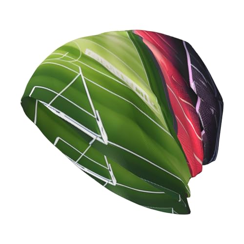Stadium Football Satdium Field Light Night Print Beanie Hat for Men and Women Stretchy Slouchy Winter Warm Cap Headwear Ac...
