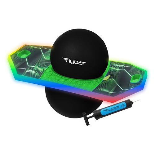 Flybar Pogo Trick Ball for Kids – Balance Bounce Board with Anti-Slip Deck – Pump Included - Indoor & Outdoor Toys for Boy...