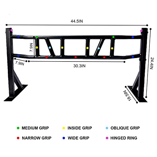 BDL Wall Mounted Pull Up Bar Chin Up bar Multifunctional Dip Station for Indoor Home Gym Workout, Power Tower Set Training...