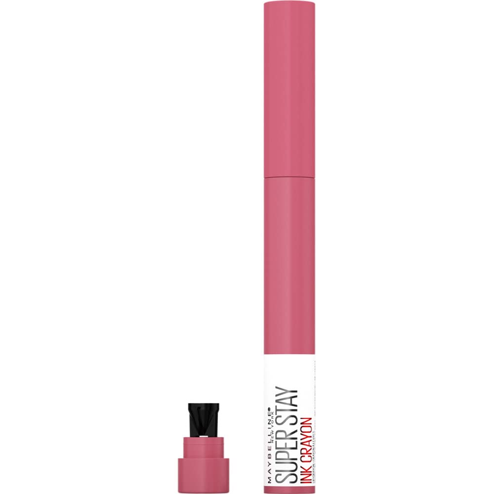 Maybelline New York Superstay Matte Ink Crayon Longlasting Pink Lipstick with Precision Applicator 90 Keep It Fun, 22.0 ml