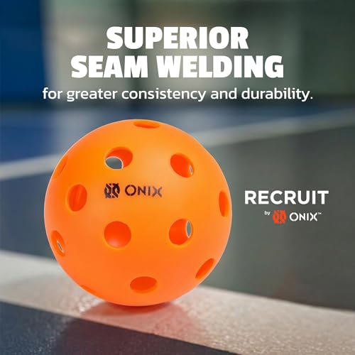 Onix Recruit Ready-to-Play Indoor Pickleball Balls with Superior Welding Design