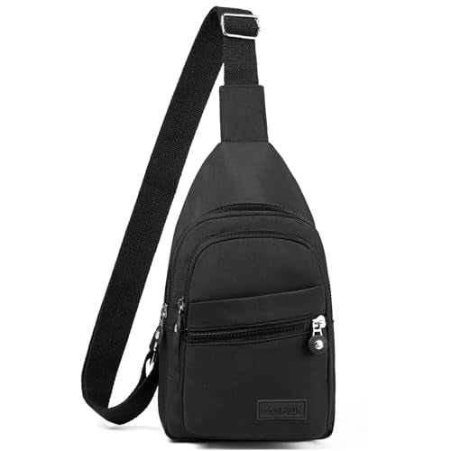 Metesbow Sling Backpack Cross Body Bag Small Fanny Pack Crossbody Bags for Women Trendy - Black