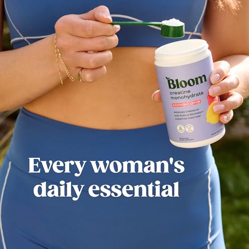 Bloom Nutrition Creatine Monohydrate Powder, 5g Micronized Creatine per Serving, Supports Muscle Recovery, Strength, Endur...